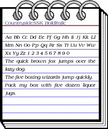 CountrysideSSK BoldItalic animated font preview CountrysideSSK BoldItalic animated font preview