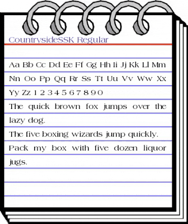 CountrysideSSK Regular animated font preview CountrysideSSK Regular animated font preview
