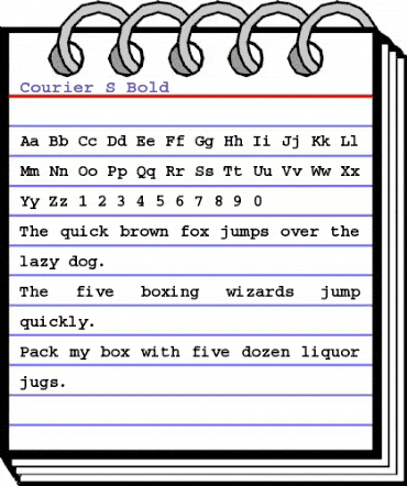 Courier S Bold animated font preview Courier S Bold animated font preview