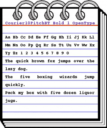 Courier 10 Pitch Bold animated font preview Courier 10 Pitch Bold animated font preview