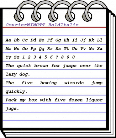 CourierWINCTT BoldItalic animated font preview CourierWINCTT BoldItalic animated font preview