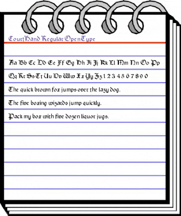 CourtHand Regular animated font preview CourtHand Regular animated font preview