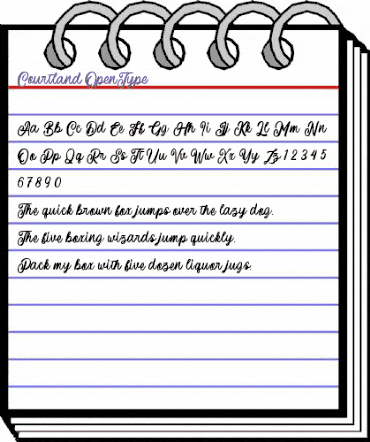 Courtland Regular animated font preview