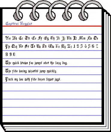 Courtrai Normal animated font preview