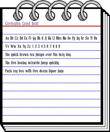 Covington Cond Bold animated font preview Covington Cond Bold animated font preview