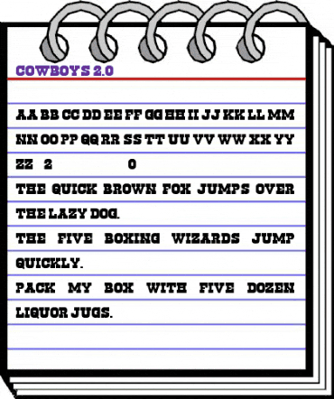Cowboys 2.0 Regular animated font preview
