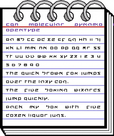 CQN-Molecular-Dynamo Regular animated font preview