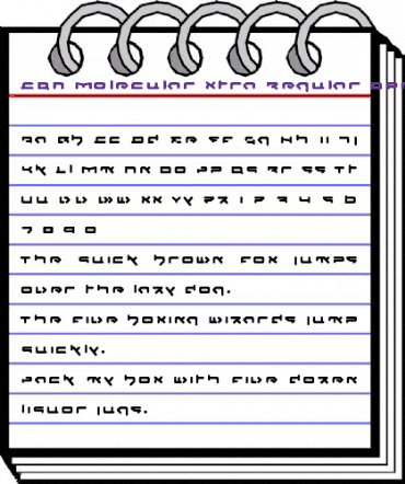 CQN-Molecular-Xtra Regular animated font preview