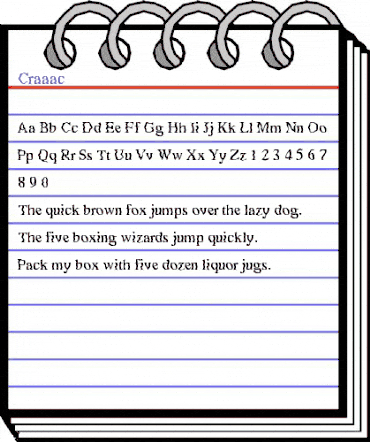 Craaac Regular animated font preview