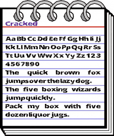 Cracked Regular animated font preview