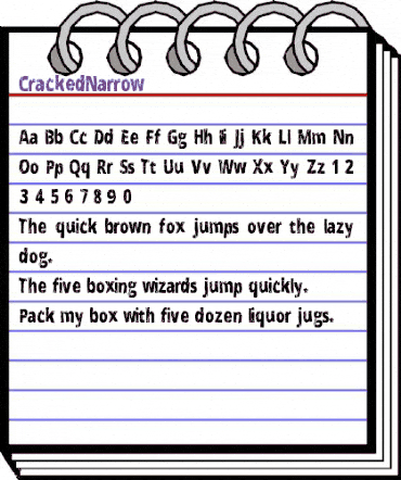 CrackedNarrow Regular animated font preview CrackedNarrow Regular animated font preview
