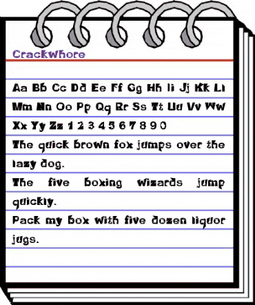 Crackwhore Regular animated font preview Crackwhore Regular animated font preview