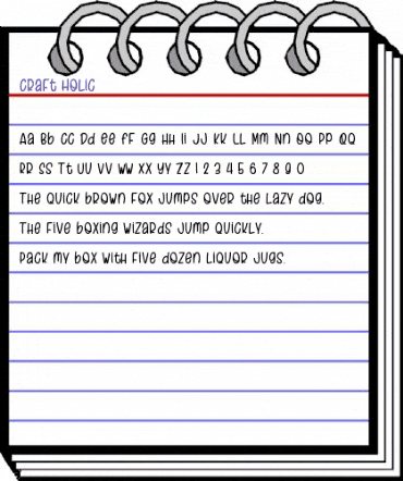 Craft Holic Regular animated font preview