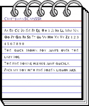 CraftsmanSCapsSSK Regular animated font preview