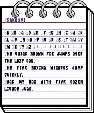 Crakoom! Normal animated font preview Crakoom! Normal animated font preview