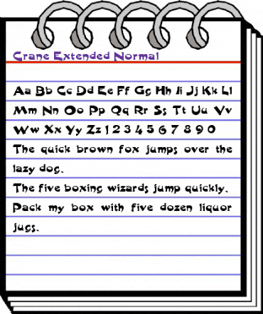 Crane-Extended Normal animated font preview Crane-Extended Normal animated font preview