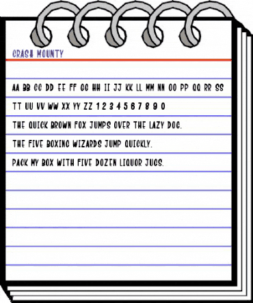 Crash Mounty Regular animated font preview Crash Mounty Regular animated font preview