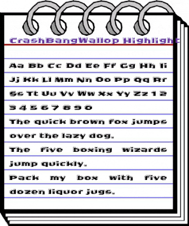 CrashBangWallop Regular animated font preview CrashBangWallop Regular animated font preview