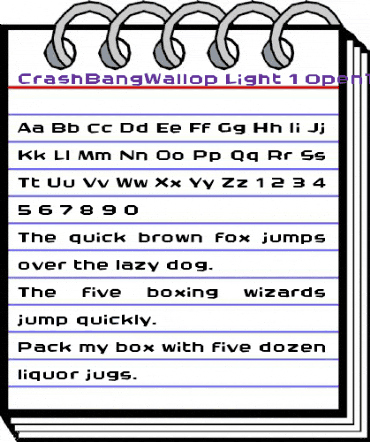 CrashBangWallop Light animated font preview CrashBangWallop Light animated font preview