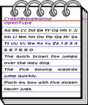 CrashBangWallop Light Italic animated font preview CrashBangWallop Light Italic animated font preview