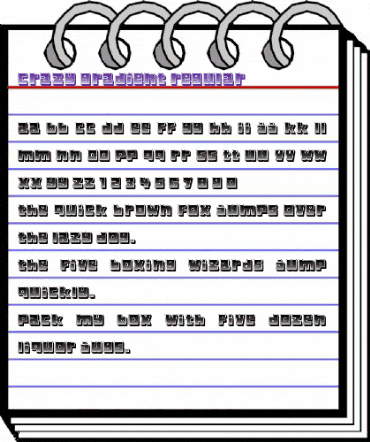 Crazy Gradient Regular animated font preview