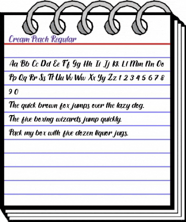 Cream Peach Regular animated font preview