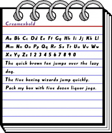 Creamexbold Regular animated font preview Creamexbold Regular animated font preview