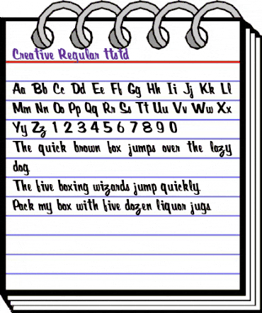 Creative Regular animated font preview Creative Regular animated font preview