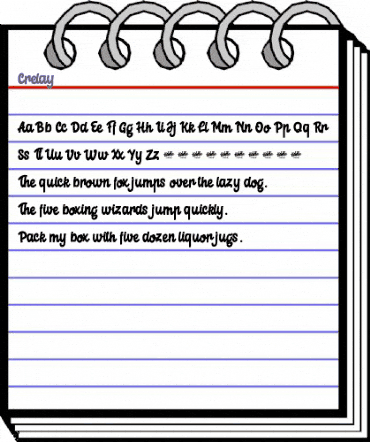 Crelay Regular animated font preview