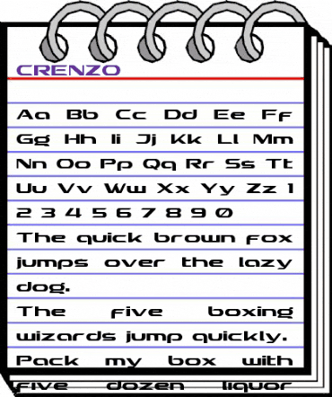 CRENZO Regular animated font preview CRENZO Regular animated font preview