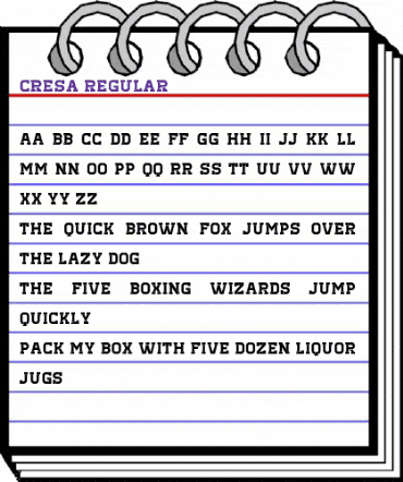 Cresa Regular animated font preview Cresa Regular animated font preview