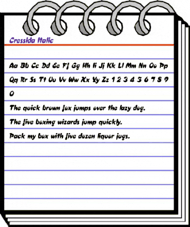 Cressida Italic animated font preview Cressida Italic animated font preview