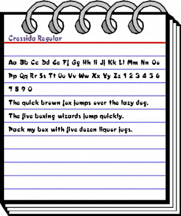 Cressida Regular animated font preview Cressida Regular animated font preview