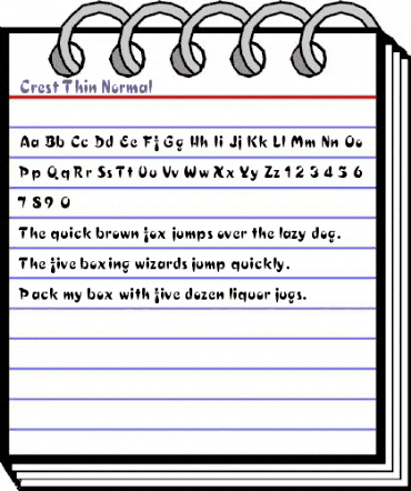 Crest Thin Normal animated font preview Crest Thin Normal animated font preview