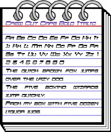 Crew Cut Caps Bold Italic Bold Italic animated font preview Crew Cut Caps Bold Italic Bold Italic animated font preview