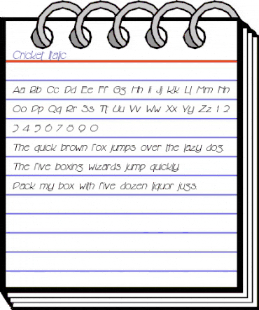 Cricket Italic animated font preview Cricket Italic animated font preview