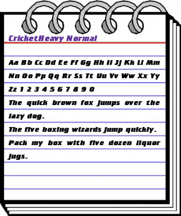 CricketHeavy Normal animated font preview