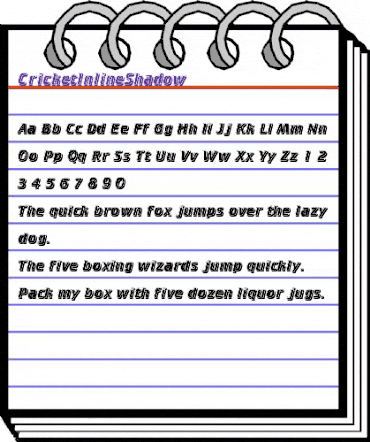 CricketInlineShadow Normal animated font preview CricketInlineShadow Normal animated font preview