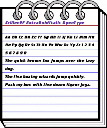 CrilleeEF ExtraBoldItalic animated font preview CrilleeEF ExtraBoldItalic animated font preview