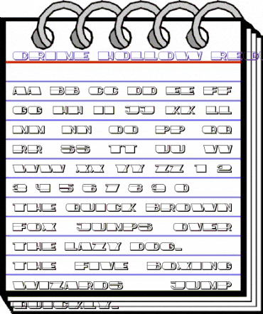 Crime Hollow Regular animated font preview Crime Hollow Regular animated font preview