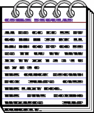 Crime Regular animated font preview Crime Regular animated font preview