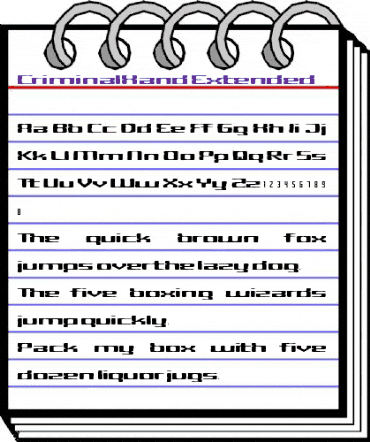 CriminalHand Extended animated font preview CriminalHand Extended animated font preview