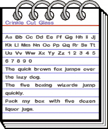 Crinkle Cut Glass Regular animated font preview