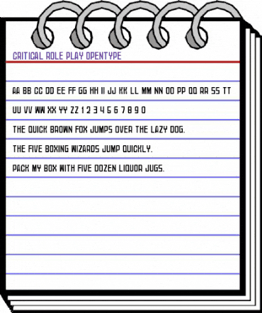 Critical Role Play Normal animated font preview Critical Role Play Normal animated font preview