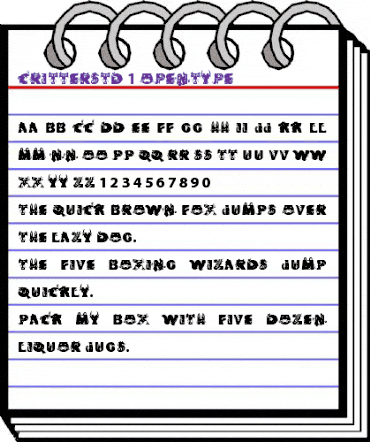 Critter Std Regular animated font preview Critter Std Regular animated font preview
