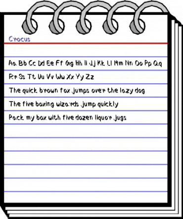 Crocus Regular animated font preview