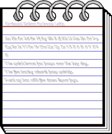 Croissant Hollow Extreme Lefty Regular animated font preview