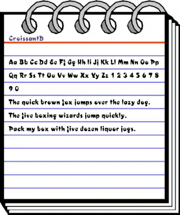 CroissantD Regular animated font preview