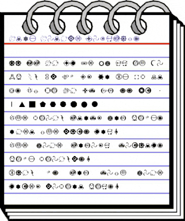 Crop Circle Dingbats Regular animated font preview