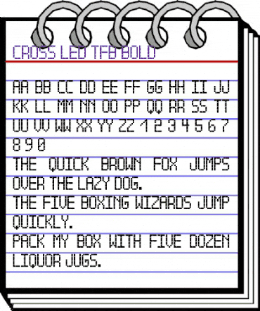 Cross led tfb bold Regular animated font preview